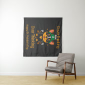 Schattigee Corgi St. Patrick's Day Tapestry Wandkleed (In Situ (horizontaal))
