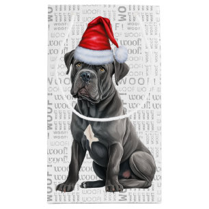 Schattigee Corso Christmas Dog Holiday Woof Word A Klein Cadeauzakje