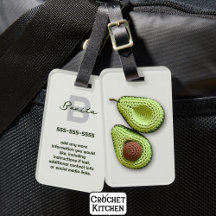 Schattigee Cottagecore Haak Avocado Monogram Naam