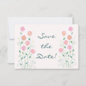 Schattigee Country Daisies Pinks Wedding Save the Save The Date (Voorkant)
