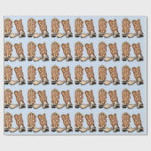 Schattigee Cowboy Boot Gift Wrap Cadeaupapier (Vlak)