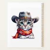Schattigee Cowboy Snow Leopard Naam Planner (Achterkant)