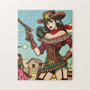 Schattigee Cowgirl Comics Legpuzzel