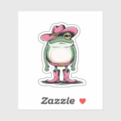 Schattigee Cowgirl Frog Vinyl Sticker (Vel)