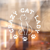 Schattigee Crazy Cat Lady Raamsticker (Vel 2)