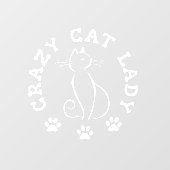 Schattigee Crazy Cat Lady Raamsticker (Vel)