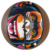Schattigee Crazy Funny Chimpanzee Basketbal (Verticaal)