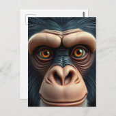 Schattigee Crazy Funny Chimpanzee Briefkaart (Voorkant / Achterkant)