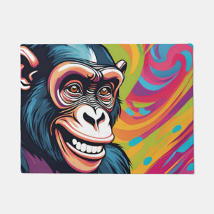 Schattigee Crazy Funny Chimpanzee Deurmat
