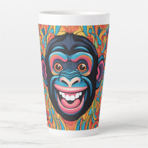 Schattigee Crazy Funny Chimpanzee Latte Mok