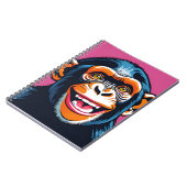 Schattigee Crazy Funny Chimpanzee Notitieboek (Linkerzijde)