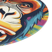 Schattigee Crazy Funny Chimpanzee Snijplank (Hoek)