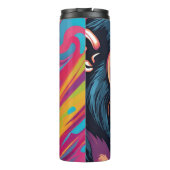 Schattigee Crazy Funny Chimpanzee Thermosbeker (Achterkant)