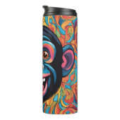 Schattigee Crazy Funny Chimpanzee Thermosbeker (Geroteerd rechts)