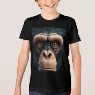 Schattigee Crazy Funny Chimpanzee Tri-Blend Shirt