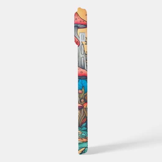 Schattigee Creative Mushroom Hut Illustratie iPhone Hoesje (Linkerkant)