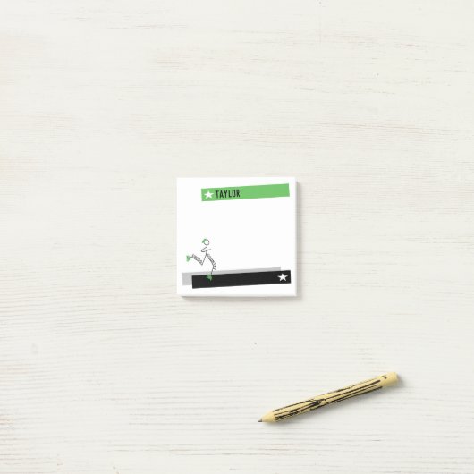 Schattigee Cross Country Grass Runner gepersonalis Post-it® Notes (Op bureau)