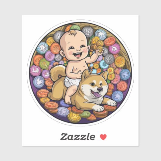 Schattigee Crypto Baby Sticker (Vel)