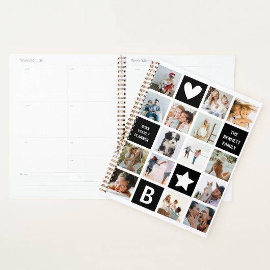 Schattigee Cube Gepersonaliseerde Fotocollage Keep Planner (Display)