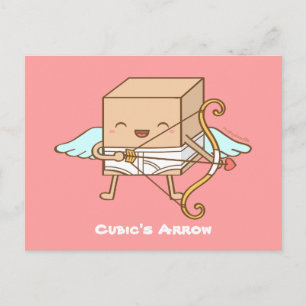 Schattigee Cubic Cupid Arrow Valentijnsdag Pun Hum Feestdagenkaart