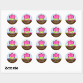 Schattigee Cupcake Bakkerij Box Seals Ronde Sticker (Vel)