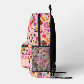 Schattigee Cupcake Cake gepersonaliseerd Bedrukte Rugzak (Rechts)