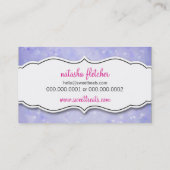 SCHATTIGEE CUPCAKE grillige bokeh patroon paarse Visitekaartje (Achterkant)