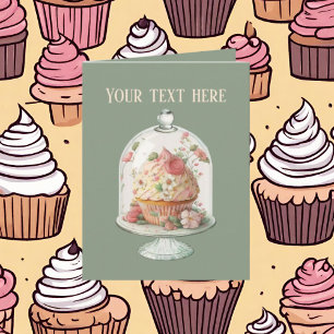 Schattigee cupcake liefhebbers tekst toevoegen kaart