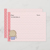 Schattigee Cupcake Recept Kaarten (Voorkant / Achterkant)