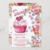 Schattigee cupcake Spring Butterfly bloemzoet 16 Kaart (Voorkant / Achterkant)