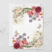 Schattigee cupcake Spring Butterfly boho bloemenzo Kaart (Achterkant)