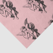 Schattigee  Cupid Angel op Roze Tissuepapier (Detail)