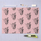 Schattigee  Cupid Angel op Roze Tissuepapier (Craft)