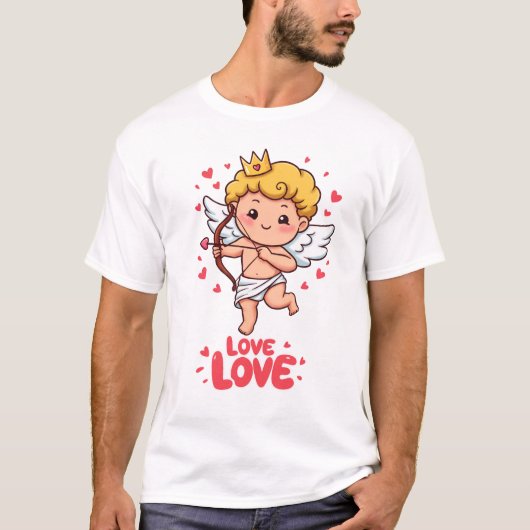 Schattigee Cupido Liefde T-shirt (Voorkant)