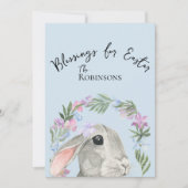 Schattigee Curious Easter Rabbit Floral Krans (Voorkant)