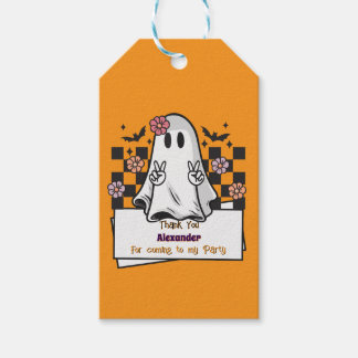 Schattigee Custom Bedankt Halloween Ghost Cadeaulabel
