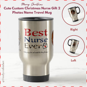 Schattigee Custom Christmas Nurse Gift 2 Foto's Na Reisbeker