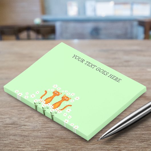 Schattigee Custom Ginger Bloemen Groen Sinaasappel Post-it® Notes