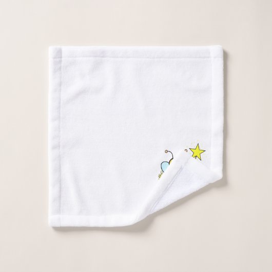 Schattigee Custom Honingbij op Witte Handdoek Set (Wasdoekje)