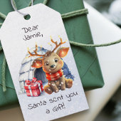 Schattigee Custom Santa Reindeer Snowflake Kind Ke Cadeaulabel