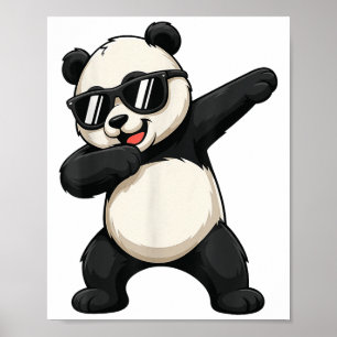 Schattigee Dabbing Panda Beer Outfit Boy Teen Mann Poster