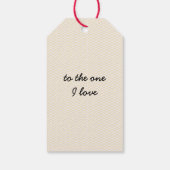 Schattigee Dachshund Puppy met Hart en Tekst Cadeaulabel (Achterkant)