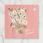 Schattigee Daisies Gouache Custom Baby shower DANK Bedankjes Labels (Achterkant)