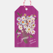 Schattigee Daisies Gouache Custom Baby shower DANK Cadeaulabel (Achterkant)