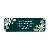 Schattigee Daisies Gouache Custom Retouradres Etiket (Voorkant)