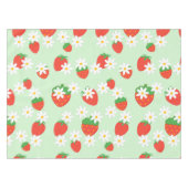 Schattigee Daisy Flower aardbeien kerstpatroon Tafelkleed (Voorkant (Horizontaal))