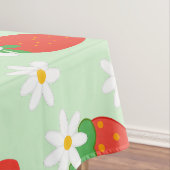 Schattigee Daisy Flower aardbeien kerstpatroon Tafelkleed (Voorbeeld)