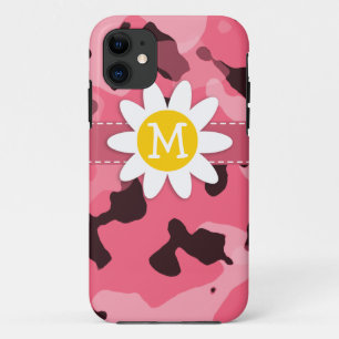 Schattigee Daisy op Brink Roze Camo; Camouflage iPhone 11 Hoesje
