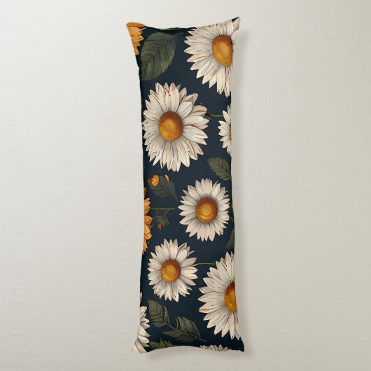 Schattigee Daisy Patterns Body Kussen (Achterkant (Verticaal))
