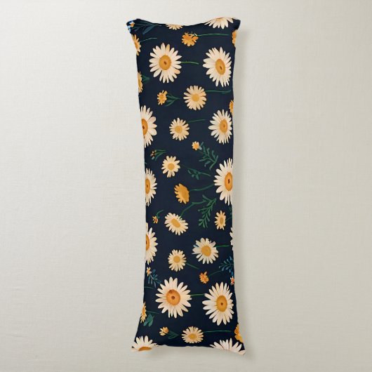 Schattigee Daisy Patterns Body Kussen (Voorkant Verticaal)